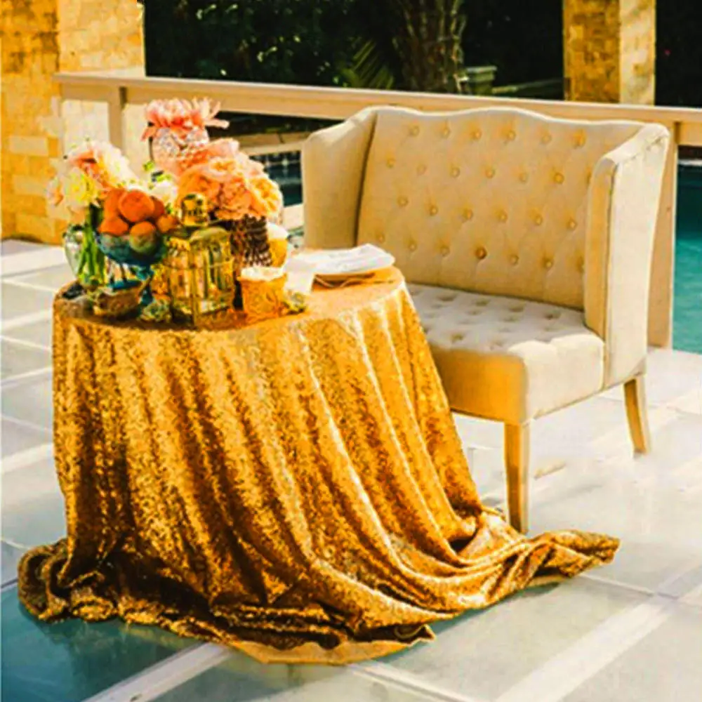Sequin Table Cloth Rose Gold Silver Wedding Sparkly Fabric Backdrop Home Decor new style |