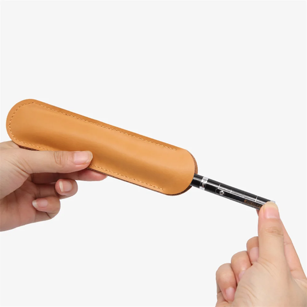 Сумка для карандашей из воловьей кожи простой вместительный кожаный чехол