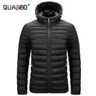 Одежда QUANBO фирменные мужские зимние Утепленные хлопковые куртки теплая верхняя одежда 2021 мужские повседневные парки с капюшоном