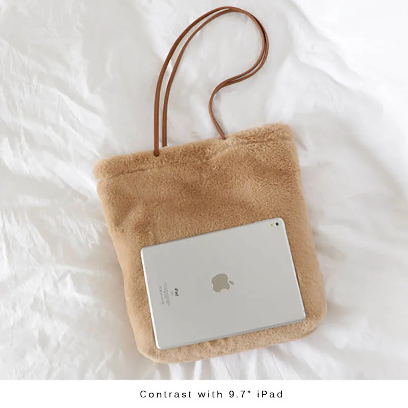 Wahyah зимняя сумка из искусственного меха ручная для женщин сумки однотонный