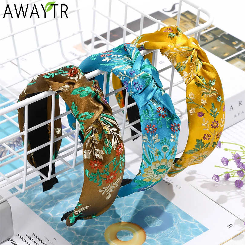 AWAYTR Новый ободок женские туфли в стиле ретро аксессуары для волос широкий