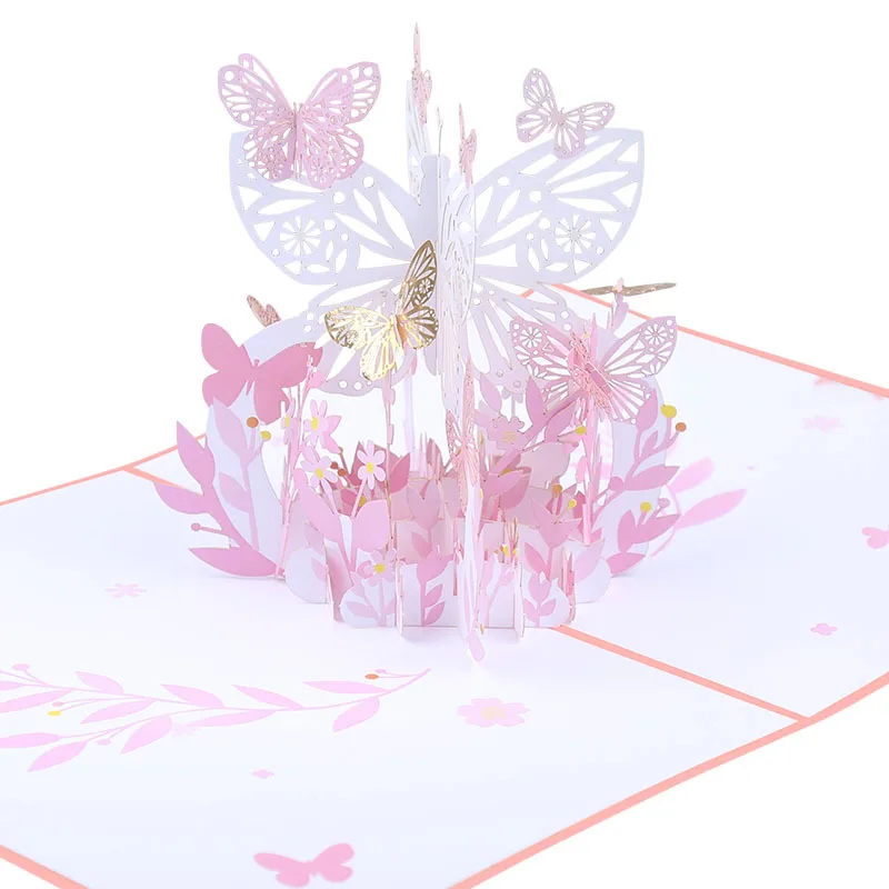

Butterfly Flower Pop Up 3D Greeting Card With Envelope Message Card Teacher Couple Gifts Thanksgiving Day Valentine Day Gifts
