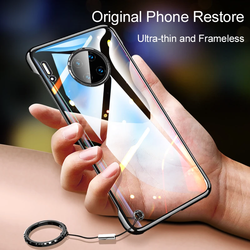 Luxury Plating Case For Huawei Mate 30 Pro Transparent Frameless Hard Back Cover Mate30 Phone Cases |