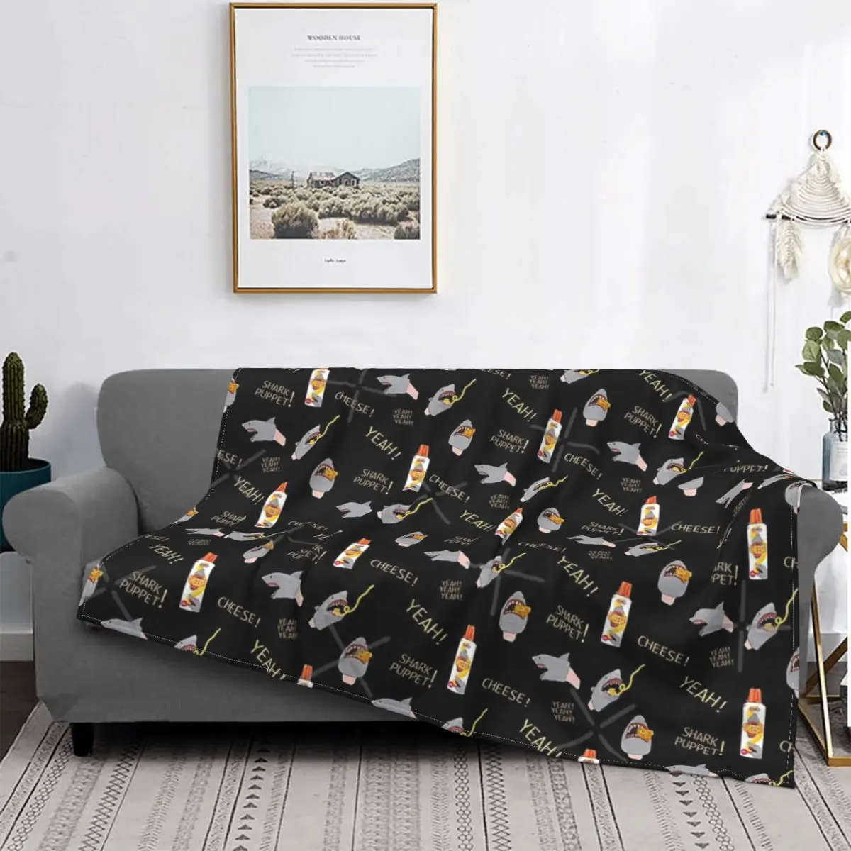 

Tiktok On Repeat Shark Puppet Blanket Bedspread Bed Plaid Bed Plaid Bedspread 90 Beach Blanket Bed Linen Cotton