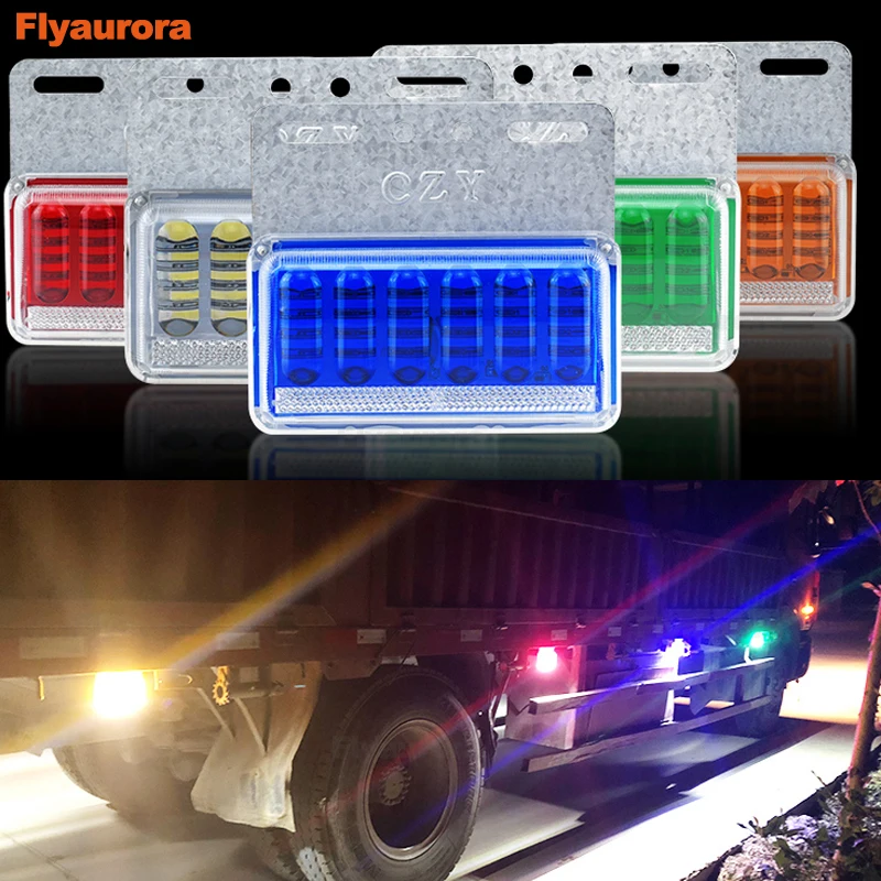 Led прицеп бортовой светильник 6D 24V пикап Боковые указатели поворота Габаритные