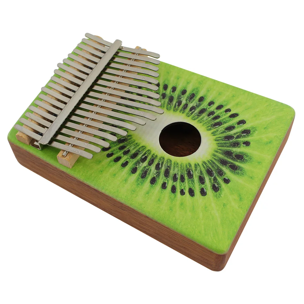 

Portable 17-Key Wooden Kalimba Thumb Piano Mbira with Colored Drawing Musical Instrument