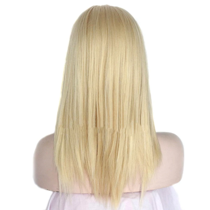 613 # светлый короткий Боб прямые волосы натуральный волос с ребенком без клея