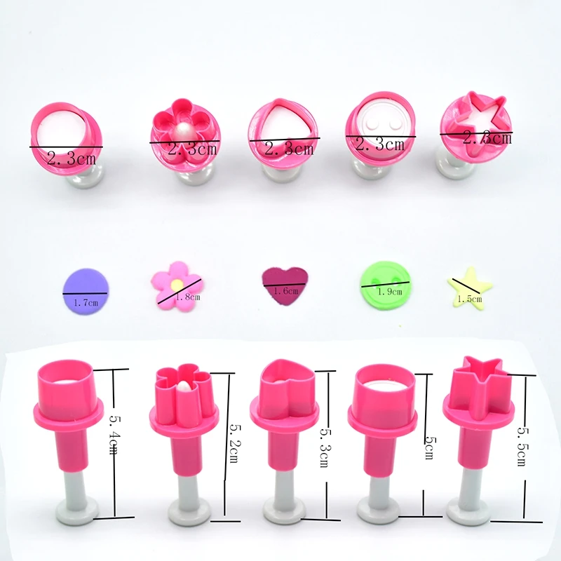 5 шт./компл. оригинальные формочки для печенья в виде формы со звездой и кнопками