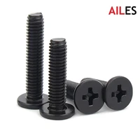 m5 m6 micro philip ultra thin low wafer flat head laptop phone glass screw black zinc plated 304 stainless steel