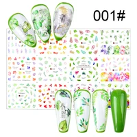 12 types stickers on nails flower design water transfer slider manicure summer nail art decoration foils decals
