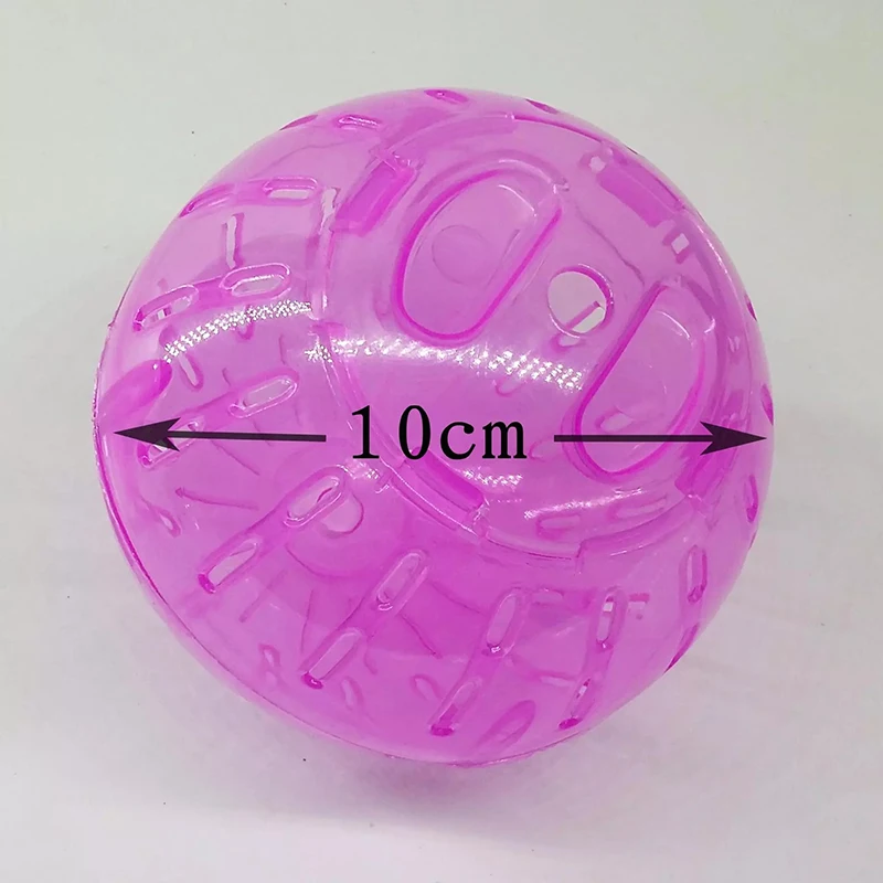 

10CM Plastic Rodent Pet Running Ball Small Pet Toy Portable Solid Hamster Exercise Play Toy Accessory for Gerbil Rat 1PC TB