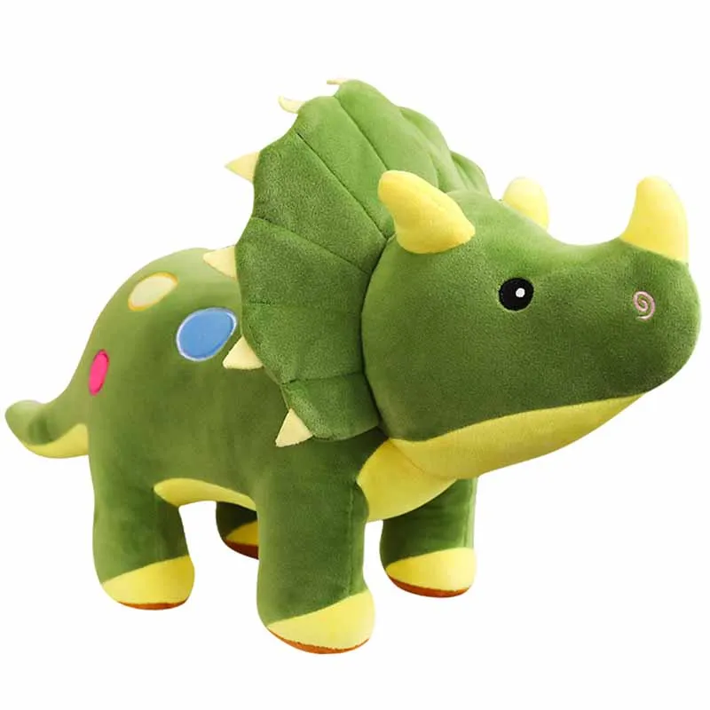 

40/60/100/120cm 3 patterns Cartoon Triceratops dolls Real life dinosaur pillow High workmanship Home ornament artwork funny gift