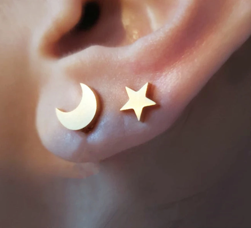 Великолепная сказка оптовых Серебро Прекрасный полумесяц и звезда