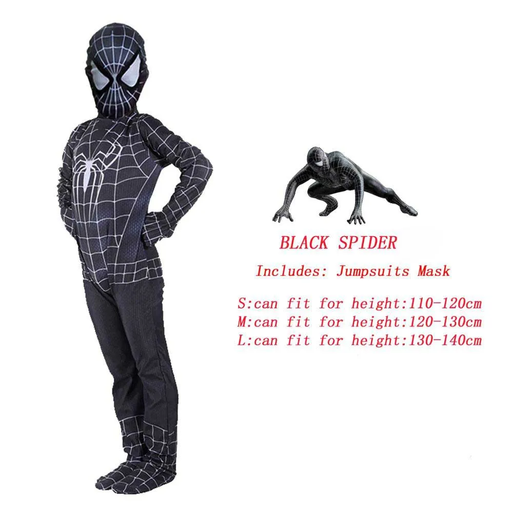 Black Spider VEVEFHUANG супер герой звездные войны Пробуждение силы черный солдат белый солдат костюм Хэллоуин реквизит красивый подарок для детей - Цвет: Black Spider