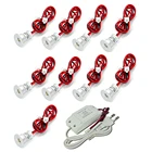 Светодиодный точечный светильник для помещений, миниатюрный встраиваемый потолочный светильник для кухни, лестницы, витрины, кабинета, 9 шт., 1 Вт, с драйвером и регулировкой яркости, 85-277 В