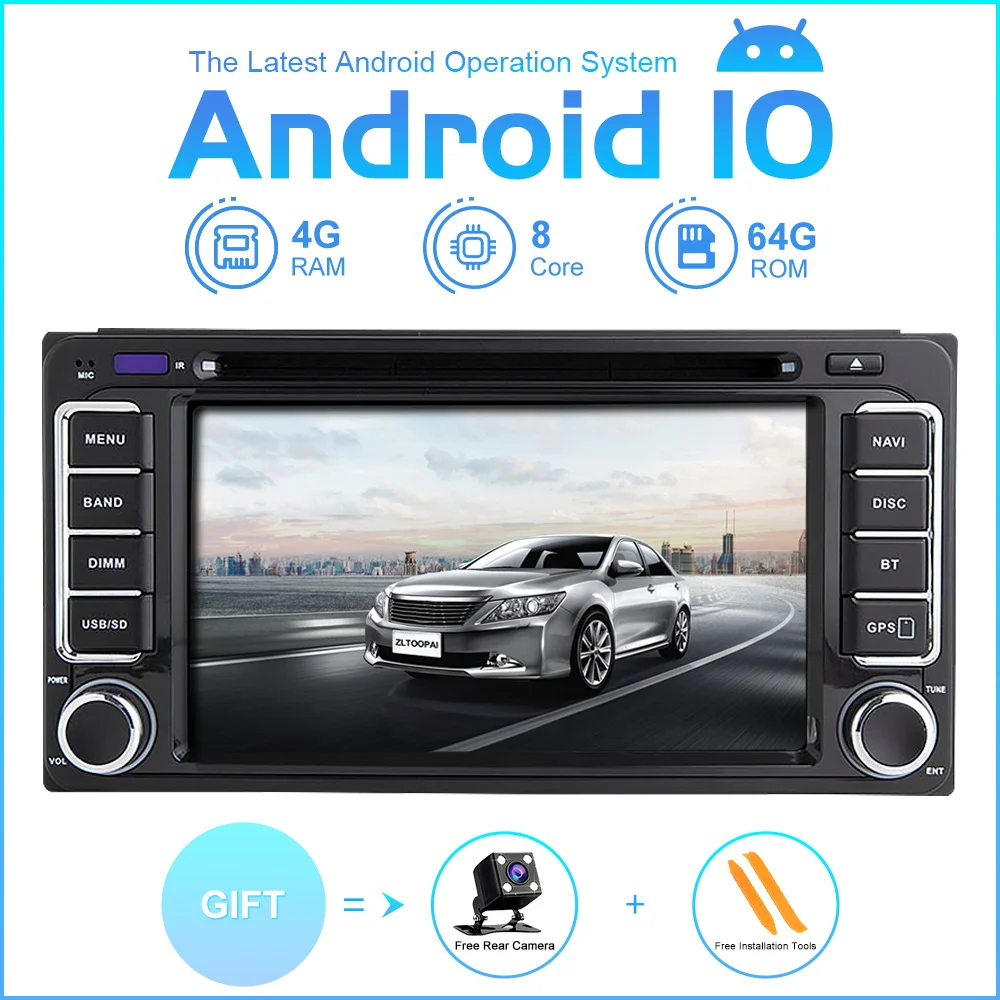 ZLTOOPAI Car Multimedia Player 2 Din For Toyota Universal RAV4 COROLLA CAMRY VIOS HILUX Terios Land Cruiser 100 Auto Radio GPS | Автомобили