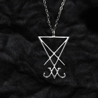 nostalgia seal of lucifer satanic pendant mysterious geometry neklace men women pagan satan baphomet jewelry