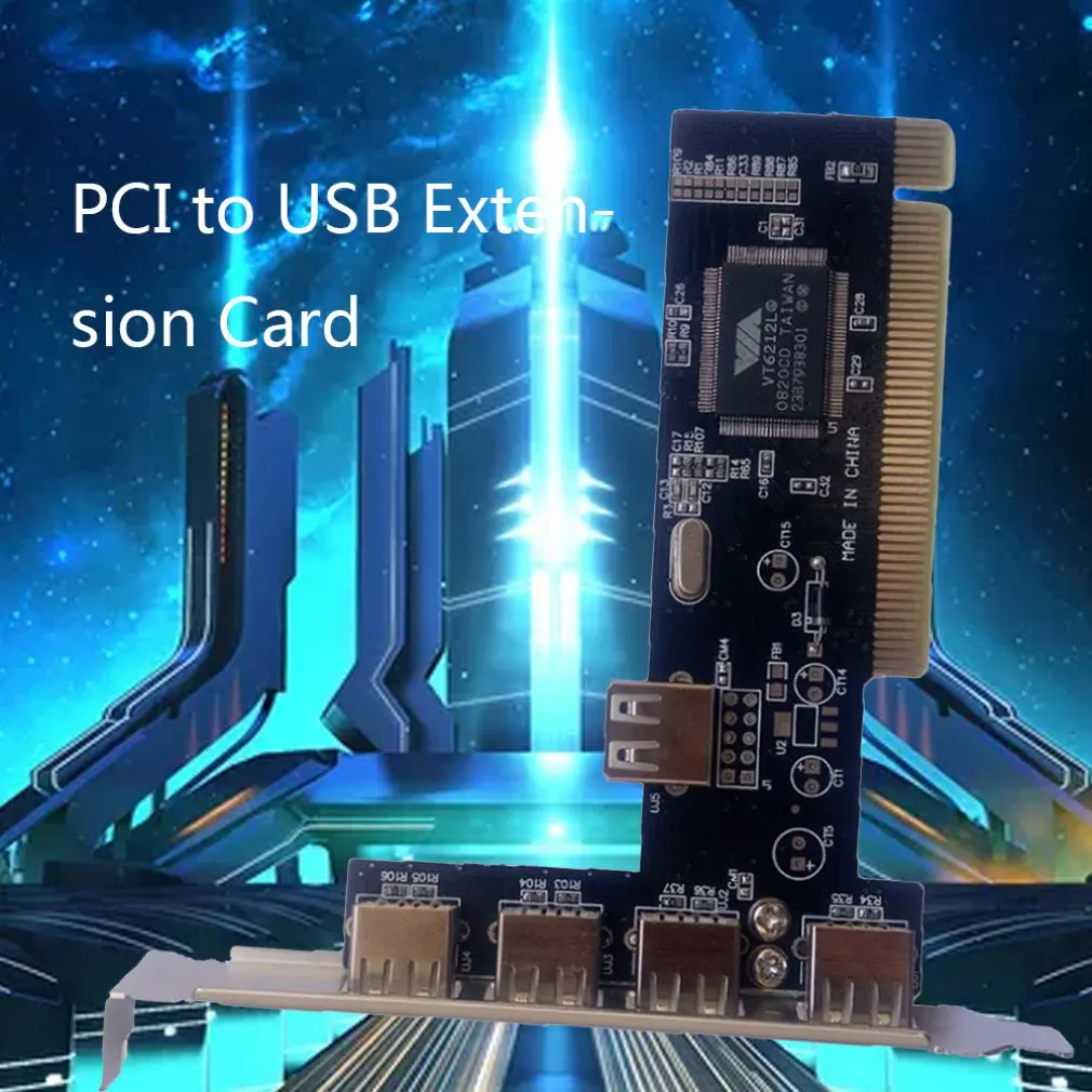 4 порта PCI E к USB 2 0 концентратор Express адаптер расширения USB2.0 новый бесплатный
