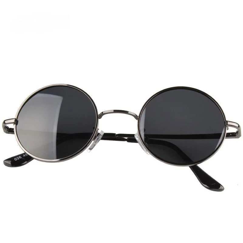 

Retro Gepolariseerde Ronde Zonnebril Mannen Zwarte klassieke Zonnebril Vrouwen merk ontwerp reizen metalen frame bril UV40