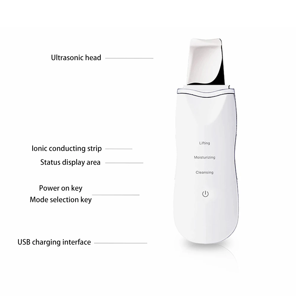 Ультразвуковой кожи скруббер Deep аппарат для чистки лица пилинг Лопата глубокого