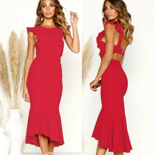 

Fashion Women Summer Dress Maxi Long Evening Party Dress Beach Dress Sundress