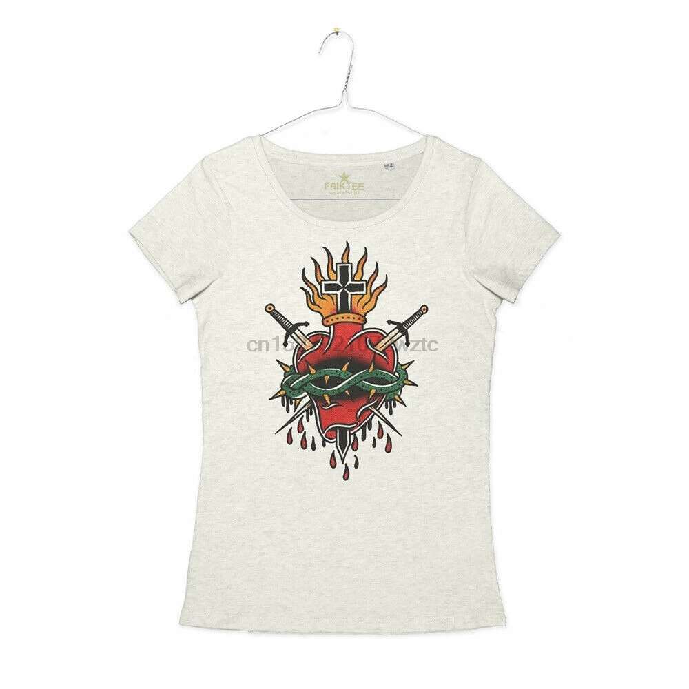 Maglietta Tatuaggio Cuore Sacro Votivo Ex Voto Sacred Heart Tattoo футболка для девочек | Мужская одежда