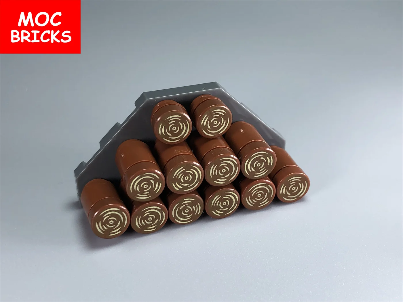20 шт./лот MOC кирпичи плитка круглая с узором в виде дерева образовательные