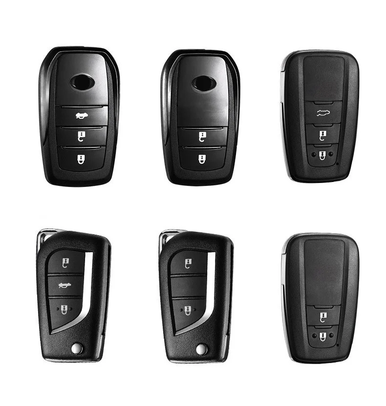 

Leather Car Key Cover Case For Toyota Prius Camry Corolla C-HR CHR RAV4 Prado Auris Avensis Land Cruiser 200 Prado Crown Revo