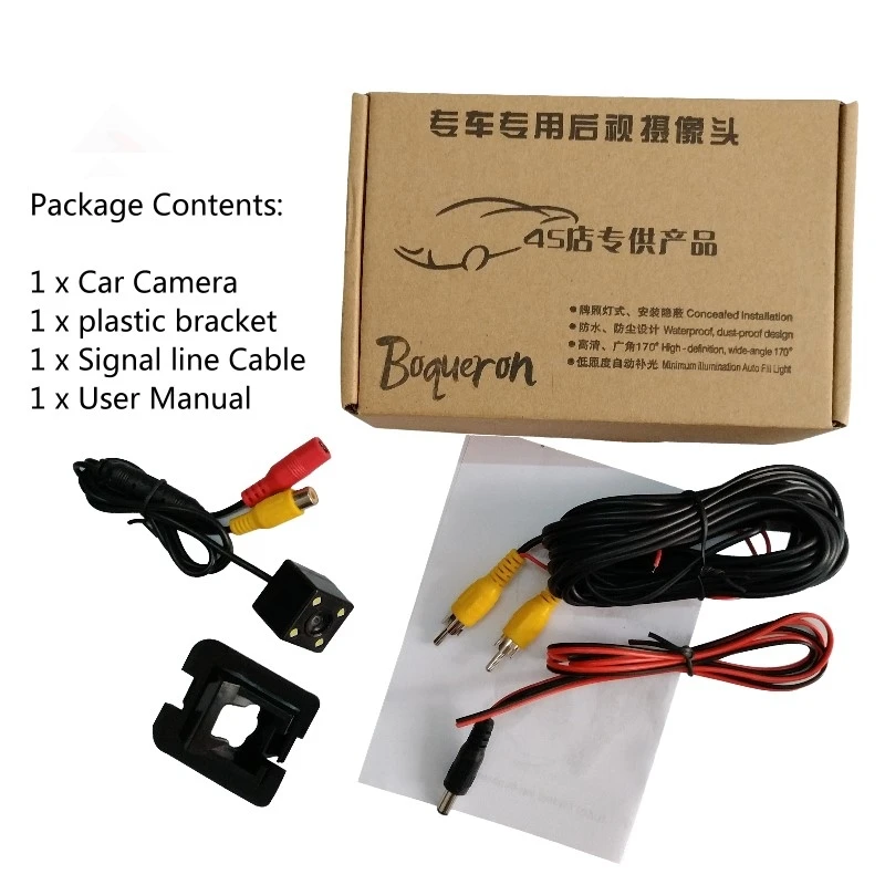 

BOQUERON for Kia K2 Rio Sedan SONY Car Rear View Camera reverse Backup Parking Camera LED Night Vision Waterproof Wide Angle