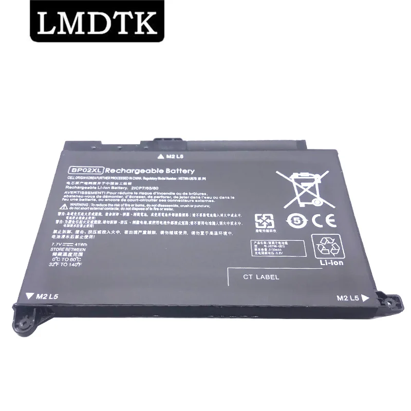 LMDTK Новый BP02XL Аккумулятор для ноутбука Hp Pavilion 15 TPN-Q175 Q172 15-AU156TX HSTNN-LB7H