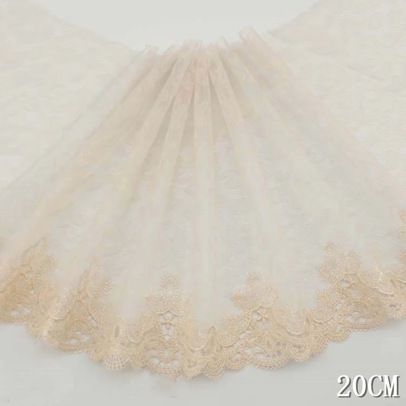 

76Yards Embroidered Lace Trim Bridal Gown Wedding Dress Sewing Mesh Fabric Sofa Curtains Clothes Accessories High Quality