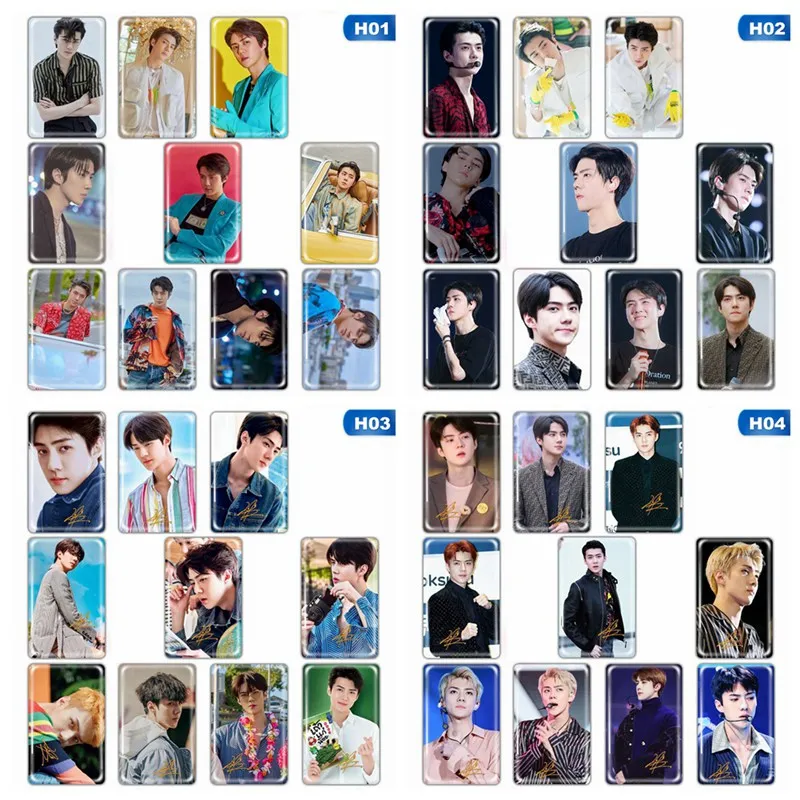 10 шт./компл. KPOP EXO карта для фотографии стикер карты держатель карт стационарный