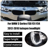 day light cut style led angel eyes kit halo ring for bmw 3 series f30 f31 f34 2012 2016 halogen headlight crystal angel eyes
