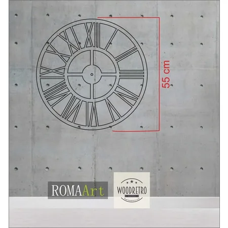 

Woodretro Wood Wall Clock 55cm 4mm Thickness 446092619