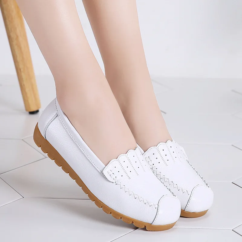 

Туфли женские из натуральной кожи, на низком каблуке, без застежки