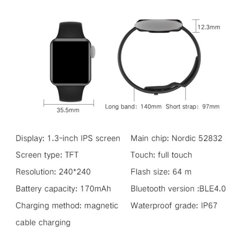 

2021 P10 High Quality Full Touch Screen Smart Watch Waterproof Heart Rate Monitor Blood Pressure Smart Watch for Android IOS