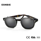 Ацетатная оправа для очков с поляризационными клипсами, солнцезащитные очки для вождения, антибликовые оптические очки для близорукости, дизайнерские оттенки