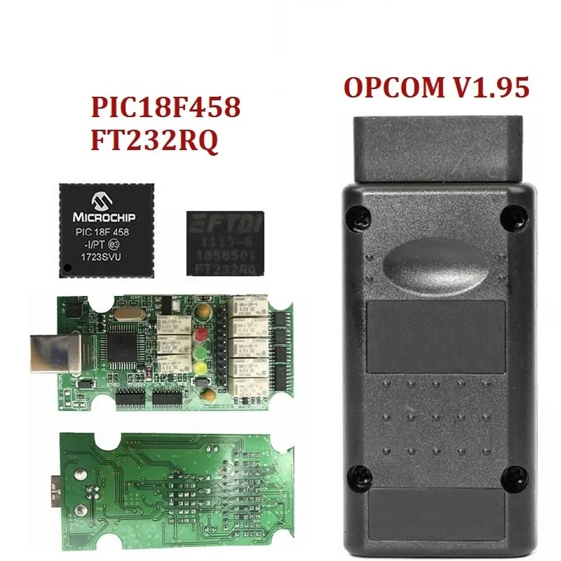 Прошивка OPCOM V1.99 V1.95 V1.70 чип PIC18F458 и FTDI зеленая черная печатная плата для Opel/G M новая