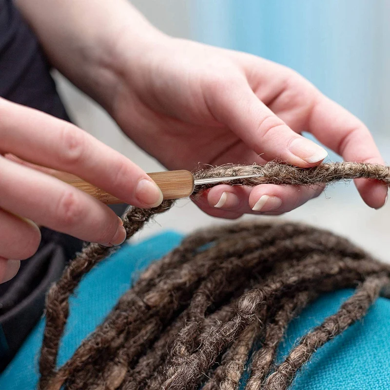 

Crochet Hair Tools Kit,Dreadlock Crochet Needles,Hair Braiding Beads Metal Cuffs for Crochet Braiding Hair Decoration