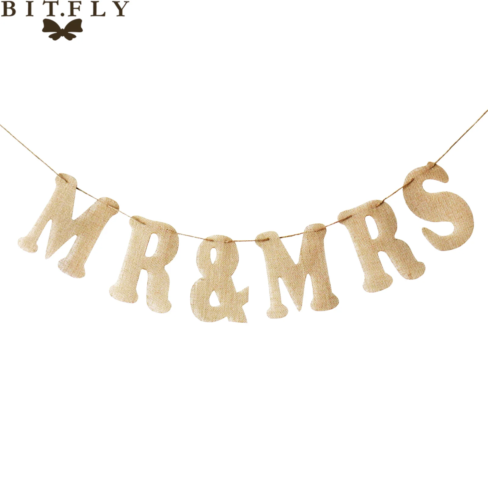 Винтажная грубая мешочная ткань Mr& Mrs полотняные флаги-гирлянды флажок с буквами для DIY для свадьбы, помолвки приборы для декорации