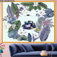 nordic style flower tropical tapestry wall hanging plantain retro macrame polyester mandalas tapestry wall hanging flower home