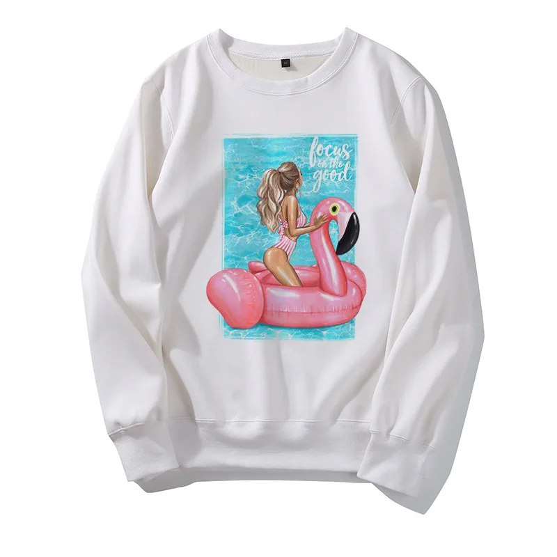 

YEMUSEED New Women Sweatshirt Casual Full Tops Print O-Neck Sweatshirt FH039