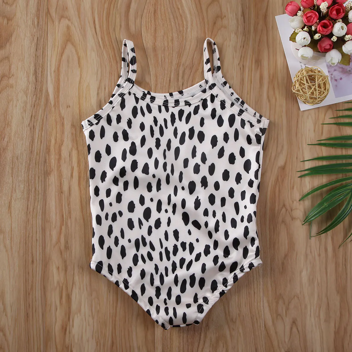 Бесплатная доставка купальник-танкини с леопардовым принтом для маленьких
