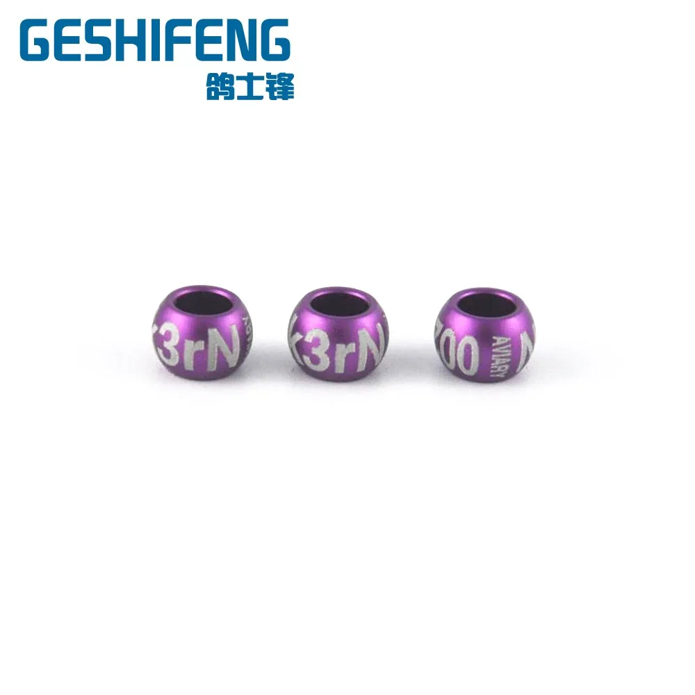 Пользовательские черные алюминиевые гонок голубь кольца птицы для