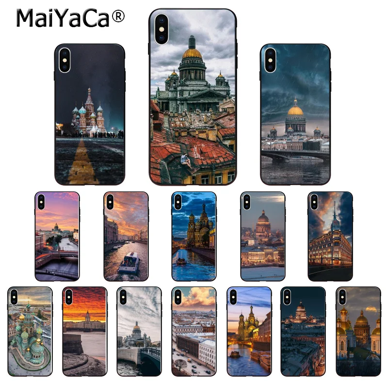 

Yinuoda Russian Federation Moscow Saint Petersburg TPU Soft Phone Case for iPhone 8 7 6 6S Plus X XS MAX 5 5S SE XR 11 11pro max