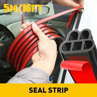 5m car door rubber seal strip auto window edge protector noise insulation trim stickers for door windshield hood trunk sealants