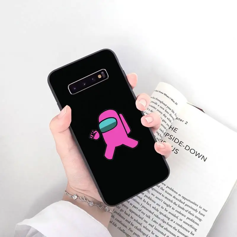 

Among Us Phone Case Black For Samsung S5 6 6Edge 7 8 9 10 10Lite 10Plus 20 20lite 20Ultra Cases
