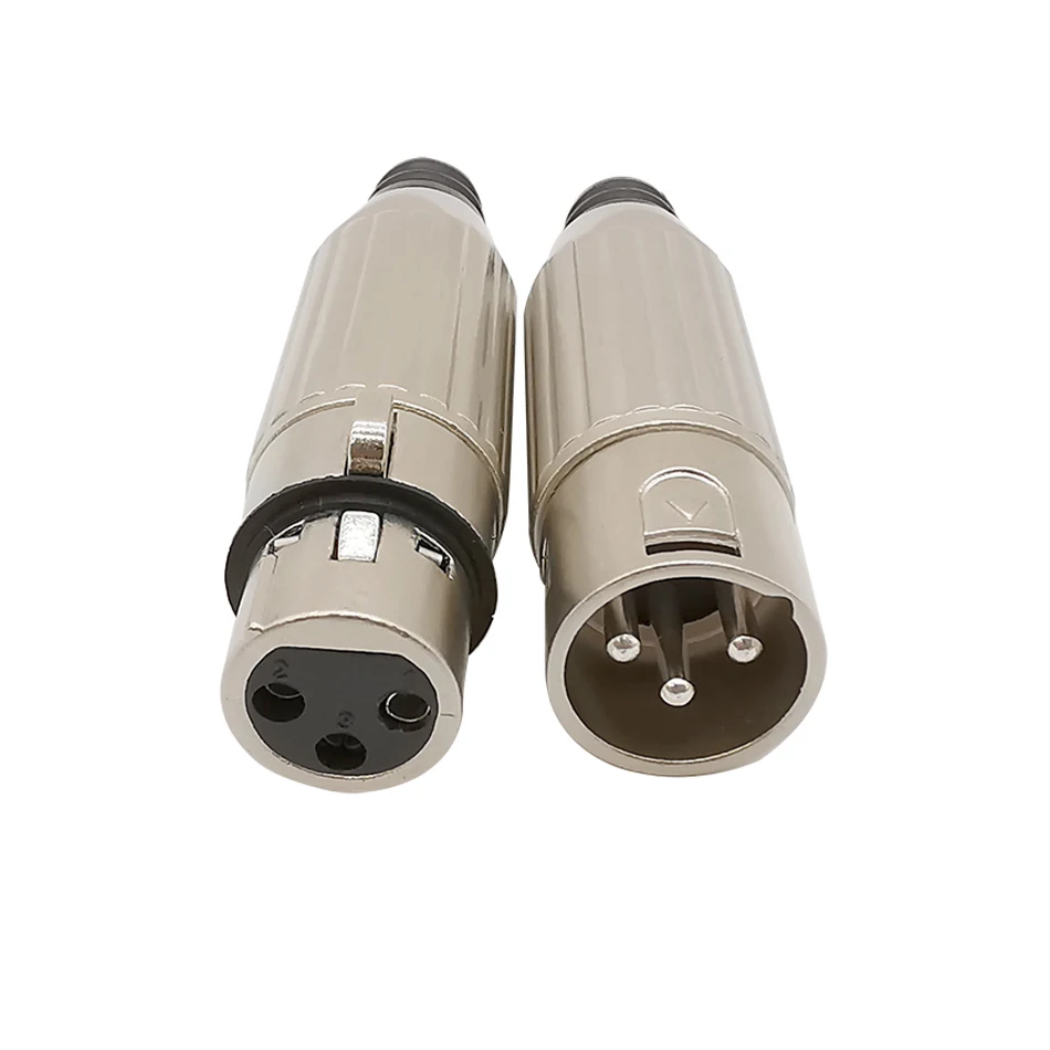 Металлический 3Pin XLR штепсельная розетка стандарта штекер и гнездо Mic Динамик