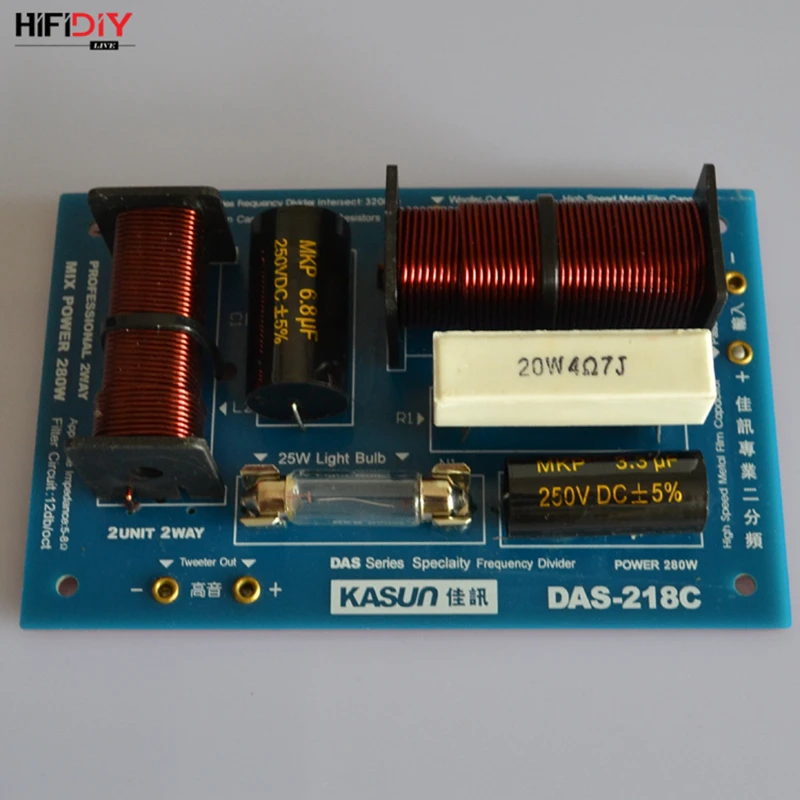 HIFIDIY LIVE DAS-218C 2 Way speaker Unit (tweeter + bass )Professional Speaker s audio кроссовер с делителем частоты