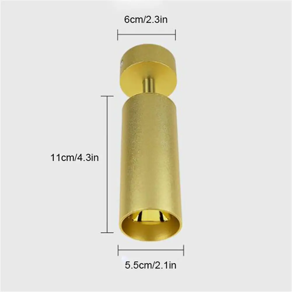 Винтажный настенный светильник GU10 золотистого цвета с поверхностным креплением